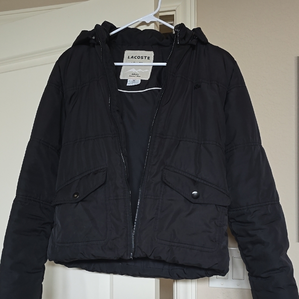 Lacoste Women's Black Puffer Coat